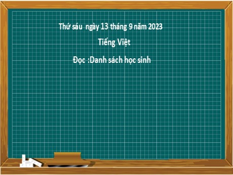 Bài giảng Tiếng Việt 2 (Tập đọc) - Bài: Danh sách học sinh - Năm học 2023-2024 - Nguyễn Thị Hồng Thuần