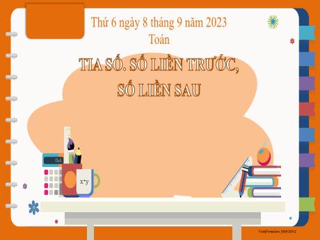 Bài giảng Toán 2 - Bài: Tia số. Số liền trước, số liền sau - Năm học 2023-2024 - Phan Thị Loan