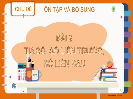 Bài giảng Toán 2 - Chủ đề 1: Ôn tập và bổ sung - Bài 2: Tia số. Số liền trước, số liền sau - Năm học 2023-2024 - Hà Thị Mỹ Hướng