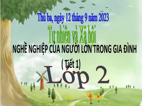 Bài giảng Tự nhiên & Xã hội 2 - Bài: Nghề nghiệp của người lớn trong gia đình (Tiết 1) - Năm học 2023-2024 - Phan Thị Loan