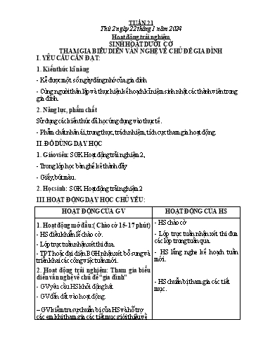 Kế hoạch bài dạy Khối 2 - Tuần 21 - Năm học 2023-2024 - Mai Thị Thuận