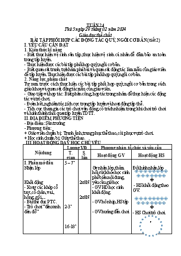 Kế hoạch bài dạy Khối 2 - Tuần 24 - Năm học 2023-2024 - Mai Thị Thuận