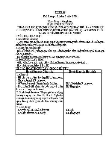 Kế hoạch bài dạy Khối 2 - Tuần 35 - Năm học 2023-2024 - Mai Thị Thuận