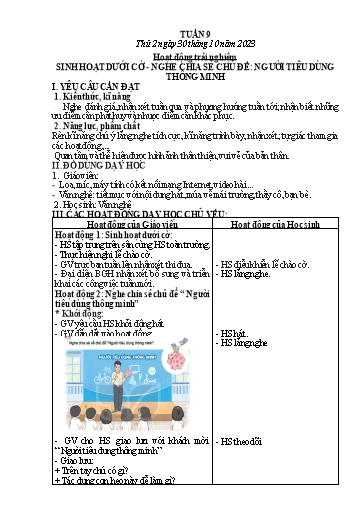 Kế hoạch bài dạy Khối 2 - Tuần 9 - Năm học 2023-2024 - Phan Thị Loan