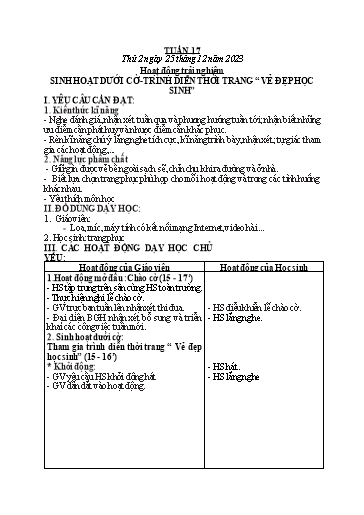 Kế hoạch bài dạy Lớp 2 - Tuần 17 - Năm học 2023-2024 - Mai Thị Thuận