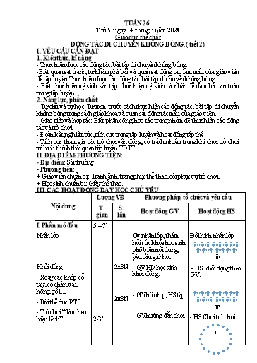 Kế hoạch bài dạy Lớp 2 - Tuần 26 - Năm học 2023-2024 - Mai Thị Thuận
