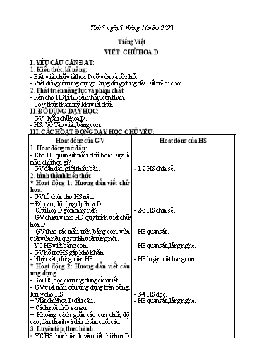 Kế hoạch bài dạy Lớp 2 - Tuần 5 - Năm học 2023-2024 - Phan Thị Loan