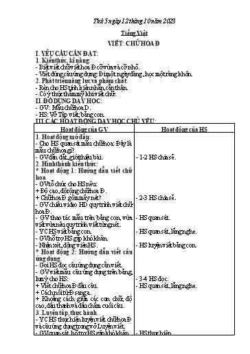 Kế hoạch bài dạy Lớp 2 - Tuần 6 - Năm học 2023-2024 - Phan Thị Loan