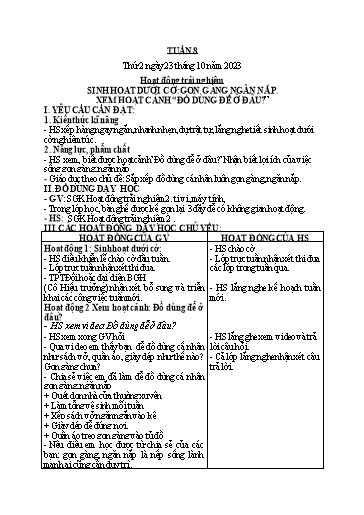Kế hoạch bài dạy Lớp 2 - Tuần 8 - Năm học 2023-2024 - Mai Thị Thuận