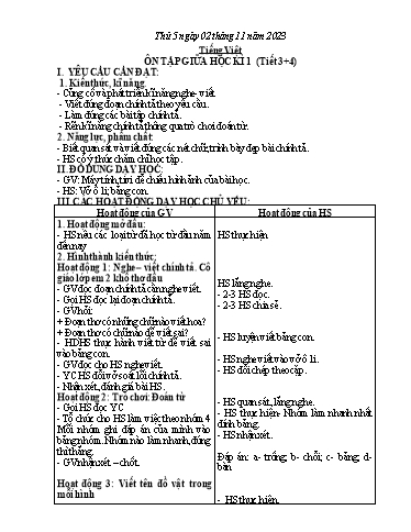 Kế hoạch bài dạy Lớp 2 - Tuần 9 - Năm học 2023-2024 - Phan Thị Loan