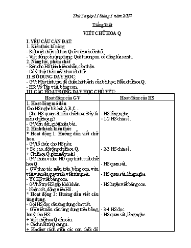 Kế hoạch bài dạy Toán + Tiếng Việt + Hoạt động trải nghiệm Lớp 2 - Tuần 19 - Năm học 2023-2024 - Phan Thị Loan