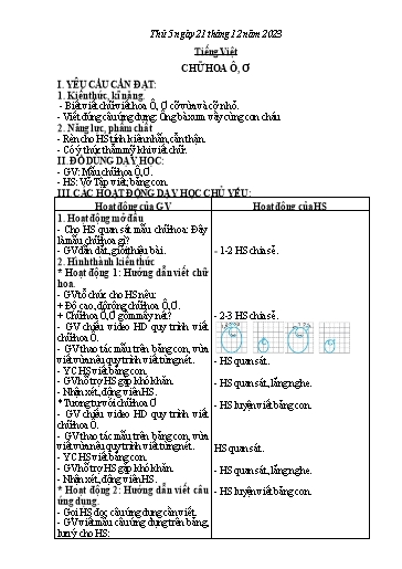 Kế hoạch bài dạy Toán + Tiếng Việt + Hoạt động trải nghiệm Lớp 2 - Tuần 16 - Năm học 2023-2024 - Phan Thị Loan