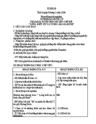Kế hoạch bài dạy Toán + Tiếng Việt + Hoạt động trải nghiệm Lớp 2 - Tuần 19 - Năm học 2023-2024 - Nguyễn Thị Hồng Thuần