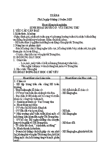 Kế hoạch bài dạy Toán + Tiếng Việt Lớp 2 - Tuần 6 - Năm học 2023-2024 - Hà Thị Mỹ Hướng