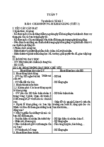 Kế hoạch bài dạy Tự nhiên & Xã hội Lớp 1+2 + Khoa học Lớp 4+5 - Tuần 7 - Nguyễn Thị Thanh Hiền