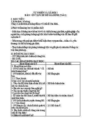 Kế hoạch bài dạy Tự nhiên & Xã hội Lớp 1+2 + Khoa học Lớp 4+5 - Tuần 6 - Nguyễn Thị Thanh Hiền
