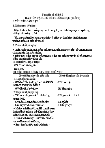 Kế hoạch bài dạy Tự nhiên & Xã hội Lớp 1+2 + Khoa học Lớp 4+5 - Tuần 11 - Nguyễn Thị Thanh Hiền